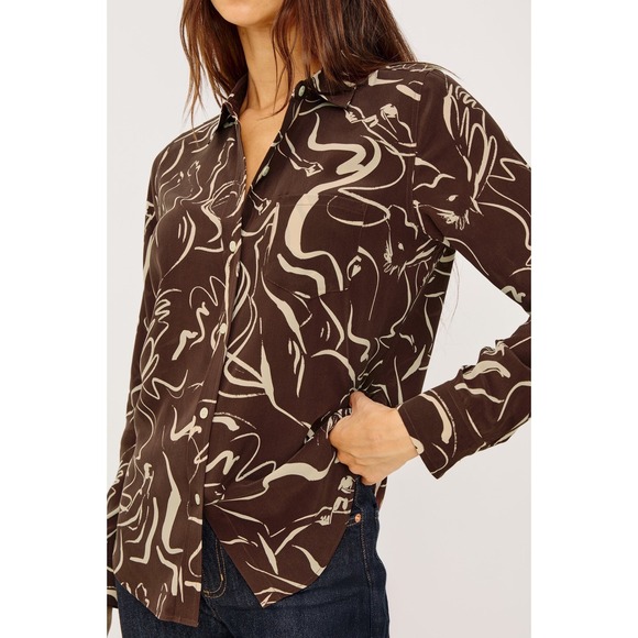 Rails Tops - NWT Rails Kate Silk Shirt L